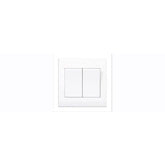 Taili Apex Wide Rocker Switch 10A 2 Gang 2 Way - White